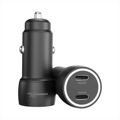 شارژر فندکی Porodo Blue Riva 60W دو پورت USB-C
