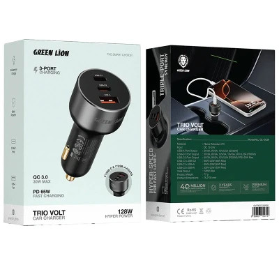 شارژر فندکی گرین لاین مدل Trio Volt