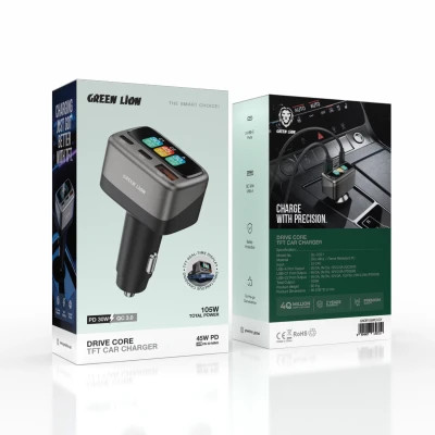 شارژر فندکی 105وات گرین لاین مدل Drive Core TFT
