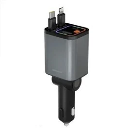 شارژر فندکی 65 وات با کابل جمع شونده گرین لاین مدلRetractable