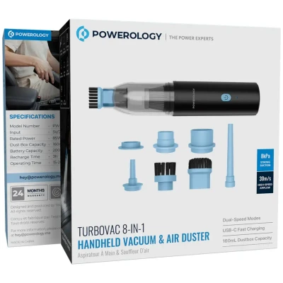 جارو شارژی چندکاره پاورولوژی مدل Turbovac 8-In-1