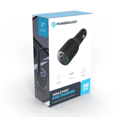 شارژر فندکی 65W پاورولوژی مدل POWEROLOGY PCCSR014