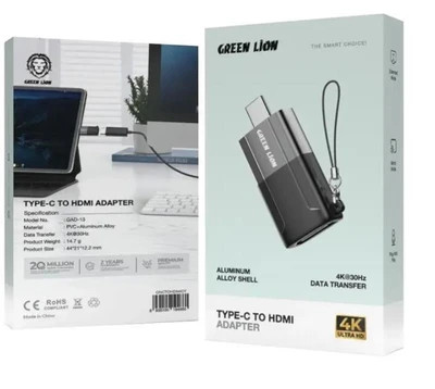 مبدل HDMI گرین لاین مدل GAD-13 تایپ سی طول ۱۵ سانتیمتر