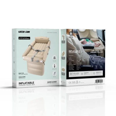 تشک بادی نوزاد همراه با پمپ شارژی گرین لاین مدل 089162 Green Lion Inflatable Toddler Travel Bed