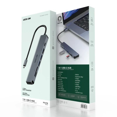 هاب تایپ سی 7 کاره گرین لاین مدل GHB-9