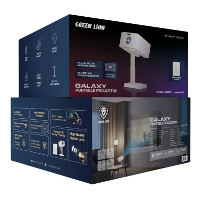 پروژکتور قابل حمل گرین لاین 4k مدل گلکسی GALAXY PORTABLE PROJECTOR