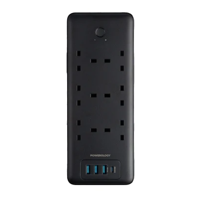 چندراهی برق هوشمند پاورولوژی مدل PWPS48W ظرفیت ۶ عدد سوکت طول کابل ۳ متر