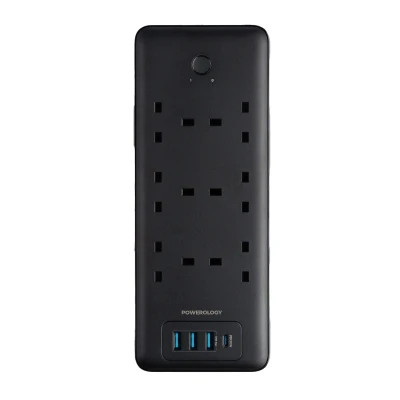 چندراهی برق هوشمند پاورولوژی مدل PWPS48W ظرفیت ۶ عدد سوکت طول کابل ۳ متر