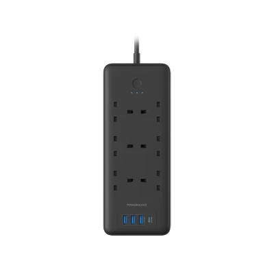 چندراهی برق هوشمند پاورولوژی مدل PWPS48W ظرفیت ۶ عدد سوکت طول کابل ۳ متر