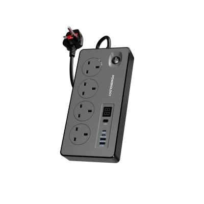 چندراهی برق پاورولوژی با 4 پورت و توان 2990 وات مدل PWCUQC045BK