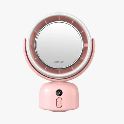 آینه آرایشی و پنکه رومیزی گرین لاین Green Lion Makeup Mirror Fan