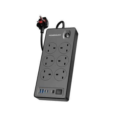 چندراهی برق هوشمند تایمر دار پاورولوژی مدل PWCUQC046BK
