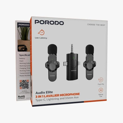 میکروفون بی سیم یقه ای پرودو مدل PDLAMPHF13BK