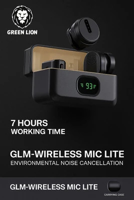 میکروفون بی سیم جی ال ام لایت گرین لاین مشکی و صورتی Green GLM-Wireless Mic Lite
