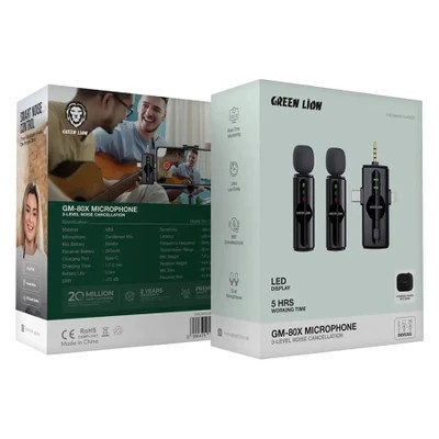 میکروفون یقه ای گرین لاین مدل GM-80X دو کاربره وایرلس