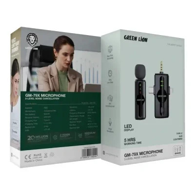 میکروفون یقه ای گرین لاین مدل GM-79X بی سیم ۳ در ۱ حذف نویز