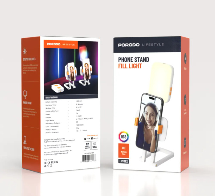 استند گوشی رومیزی پرودو همراه با نور مدلFill Light