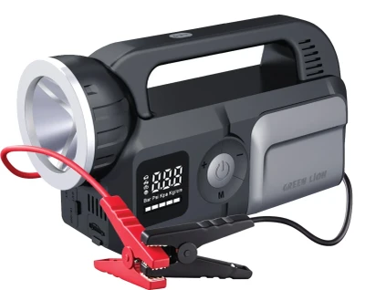 پاوربانک 24000 و کمپرسور باد و جامپ استارتر خودرو گرین لاین Green Lion Savior 12V Jump Starter