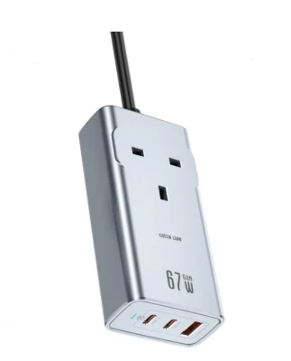 چندراهی برق و شارژر 67 وات گرین لاین Green Lion 67W GaN Premium AC Socket