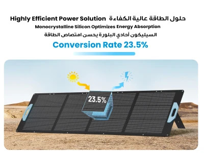پنل خورشیدی قابل حمل پاورولوژی مدل 200W Monocrystalline
