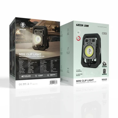 چراغ شارژی گیره دار کوچک 900 لومن گرین لاین مدلMini Clip Light